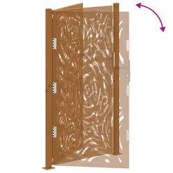 vidaXL Garden Gate 105x180 cm Weathering Steel Flame Design fence gate - weathering steel/brown, 105 x 180 cm/flame design - Additional view 7