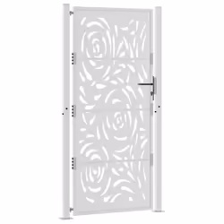 vidaXL Garden Gate 105x180 cm Weathering Steel Flame Design fence gate - weathering steel/brown, 105 x 205 cm/flame design - Additional view 2