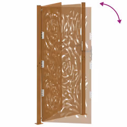 vidaXL Garden Gate 105x180 cm Weathering Steel Flame Design fence gate - weathering steel/brown, 105 x 205 cm/flame design - Additional view 7