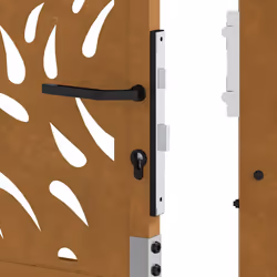 vidaXL Garden Gate 105x180 cm Weathering Steel Flame Design fence gate - weathering steel/brown, 105 x 205 cm/flame design - Additional view 9