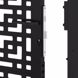 vidaXL Garden Gate 105x180 cm Weathering Steel Flame Design fence gate - steel/black, 105 x 106 cm/cross design - Additional view 7