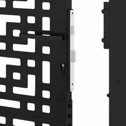 vidaXL Garden Gate 105x180 cm Weathering Steel Flame Design fence gate - steel/black, 105 x 155 cm/cross design - Additional view 7