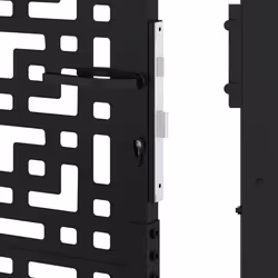 vidaXL Garden Gate 105x180 cm Weathering Steel Flame Design fence gate - steel/black, 105 x 205 cm/cross design - Additional view 7