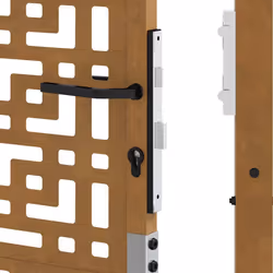 vidaXL Garden Gate 105x180 cm Weathering Steel Flame Design fence gate - weathering steel/brown, 105 x 130 cm/cross design - Additional view 9