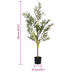 vidaXL Artificial Olive Tree 1000 Leaves 300 cm Green artificial plant - 120 cm - Additional view 4