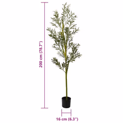 vidaXL Artificial Olive Tree 1000 Leaves 300 cm Green artificial plant - 200 cm - Additional view 4