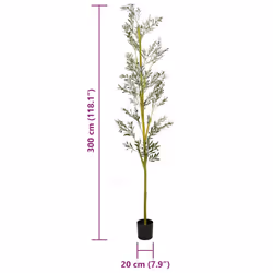 vidaXL Artificial Olive Tree 1000 Leaves 300 cm Green artificial plant - 300 cm - Additional view 4