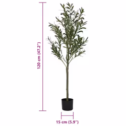 vidaXL Artificial Olive Tree 700 Leaves 180 cm Green artificial plant - 120 cm - Additional view 4