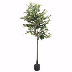 vidaXL Artificial Ficus Tree 480 Leaves 130 cm Green artificial plant - 170 cm