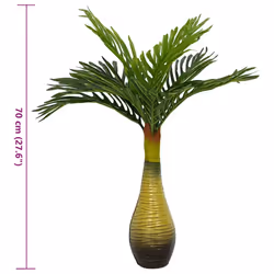 vidaXL Artificial Palm Plant 9 Leaves 70 cm Green artificial plant - Additional view 4