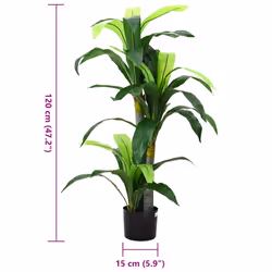 vidaXL Artificial Dracaena Tree 36 Leaves 120 cm Green artificial plant - Additional view 4