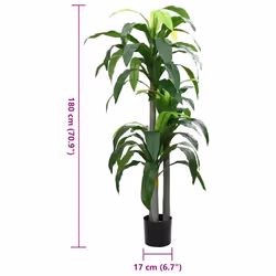 vidaXL Artificial Dracaena Tree 36 Leaves 180 cm Green artificial plant - Additional view 4