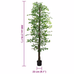 vidaXL Artificial Ficus Plant 1260 Leaves 200 cm Green artificial plant - 300 cm