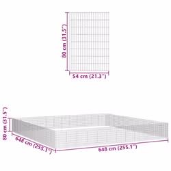 vidaXL Free Range Animal Enclosure Rabbit Cage Animal Cage Galvanised Iron - 54 x 80 cm