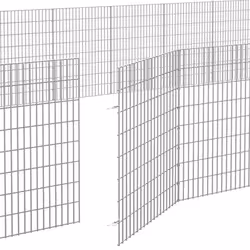 vidaXL Free Range Animal Enclosure Rabbit Cage Animal Cage Galvanised Iron - 54 x 80 cm - Additional view 6