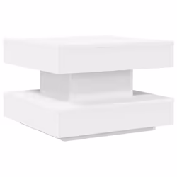 vidaXL Coffee Table 360-Degree Rotatable Hallway End Table Tea Side Table - white, 50 x 50 x 34.5 cm - Additional view 5