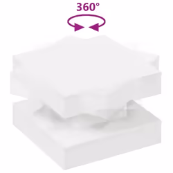 vidaXL Coffee Table 360-Degree Rotatable Hallway End Table Tea Side Table - white, 50 x 50 x 34.5 cm - Additional view 6