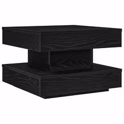 vidaXL Coffee Table 360-Degree Rotatable Hallway End Table Tea Side Table - black, 50 x 50 x 34.5 cm - Additional view 5