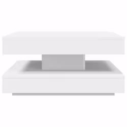 vidaXL Coffee Table 360-Degree Rotatable Hallway End Table Tea Side Table - white, 70 x 70 x 34.5 cm - Additional view 4