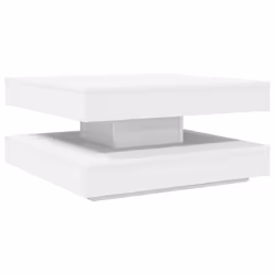 vidaXL Coffee Table 360-Degree Rotatable Hallway End Table Tea Side Table - white, 70 x 70 x 34.5 cm - Additional view 5