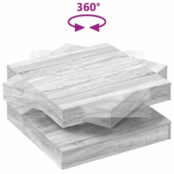 vidaXL Coffee Table 360-Degree Rotatable Hallway End Table Tea Side Table - grey sonoma, 70 x 70 x 34.5 cm - Additional view 6