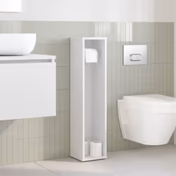 vidaXL Bathroom Cabinet with Roll Holder Storage Unit Vanity Unit - white