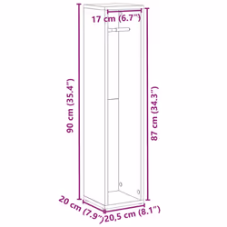 vidaXL Bathroom Cabinet with Roll Holder Storage Unit Vanity Unit - white - Additional view 8