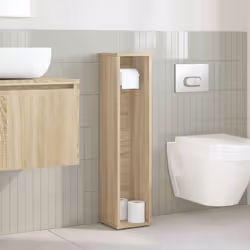 vidaXL Bathroom Cabinet with Roll Holder Storage Unit Vanity Unit - sonoma oak - Additional view 2