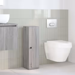 vidaXL Bathroom Cabinet with Roll Holder Concrete Grey 20.5x22x72 cm - grey sonoma - Additional view 2