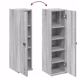 vidaXL Bathroom Cabinet with Roll Holder Concrete Grey 20.5x22x72 cm - grey sonoma - Additional view 7