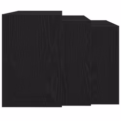 vidaXL Nesting Tables Hallway End Table Coffee Table 3 pcs Engineered Wood - black - Additional view 4
