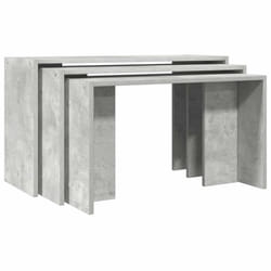 vidaXL Nesting Tables Hallway End Table Coffee Table 3 pcs Engineered Wood - concrete grey