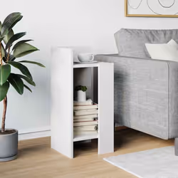 vidaXL Side Tables with Shelf Hallway Tea End Table Centre Accent Sofa Table - white, 1 pcs - Additional view 2