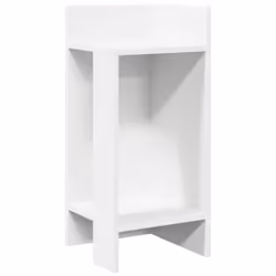 vidaXL Side Tables with Shelf Hallway Tea End Table Centre Accent Sofa Table - white, 2 pcs