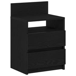 vidaXL Bedside Cabinets with 2 Drawers Nightstand Bed Side Table Side Cabinet - black, 1 pcs