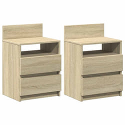 vidaXL Bedside Cabinets with 2 Drawers Nightstand Bed Side Table Side Cabinet - sonoma oak, 2 pcs