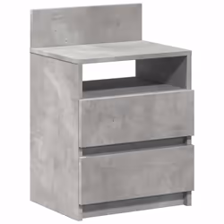 vidaXL Bedside Cabinets with 2 Drawers Nightstand Bed Side Table Side Cabinet - concrete grey, 1 pcs