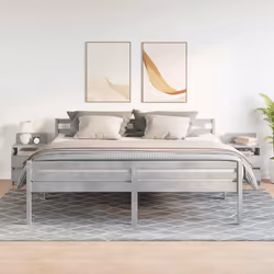 vidaXL Bedside Cabinets with 2 Drawers Nightstand Bed Side Table Side Cabinet - concrete grey, 2 pcs