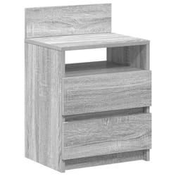 vidaXL Bedside Cabinets with 2 Drawers Nightstand Bed Side Table Side Cabinet - grey sonoma, 1 pcs