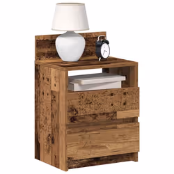 VidaXL 858574 nightstand/bedside table 2 drawer(s) Wood