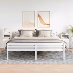 vidaXL Bedside Cabinets 2 pcs with 2 Drawers White 36x36x68 cm bedside table - White, 2 pcs - Additional view 2