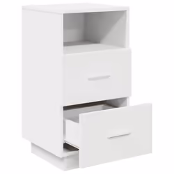 vidaXL Bedside Cabinets 2 pcs with 2 Drawers White 36x36x68 cm bedside table - White, 2 pcs - Additional view 4