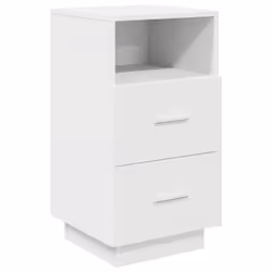 vidaXL Bedside Cabinets 2 pcs with 2 Drawers White 36x36x68 cm bedside table - White, 2 pcs - Additional view 5