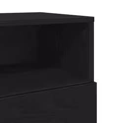 vidaXL Bedside Cabinets 2 pcs with 2 Drawers White 36x36x68 cm bedside table - Black, 1 pcs - Additional view 3