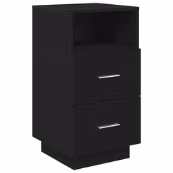 vidaXL Bedside Cabinets 2 pcs with 2 Drawers White 36x36x68 cm bedside table - Black, 2 pcs - Additional view 5