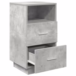 vidaXL Bedside Cabinets 2 pcs with 2 Drawers White 36x36x68 cm bedside table - Concrete grey, 1 pcs