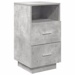 vidaXL Bedside Cabinets 2 pcs with 2 Drawers White 36x36x68 cm bedside table - Concrete grey, 2 pcs - Additional view 5