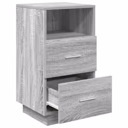 vidaXL Bedside Cabinets 2 pcs with 2 Drawers White 36x36x68 cm bedside table - Grey sonoma, 2 pcs - Additional view 4