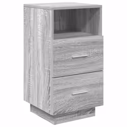 vidaXL Bedside Cabinets 2 pcs with 2 Drawers White 36x36x68 cm bedside table - Grey sonoma, 2 pcs - Additional view 5