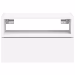 VidaXL 858597 nightstand/bedside table 1 drawer(s) White - Additional view 4